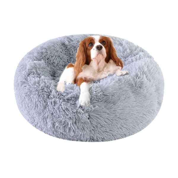 Washable Anti-Slip Donut Dog Bed – Calming & Cozy