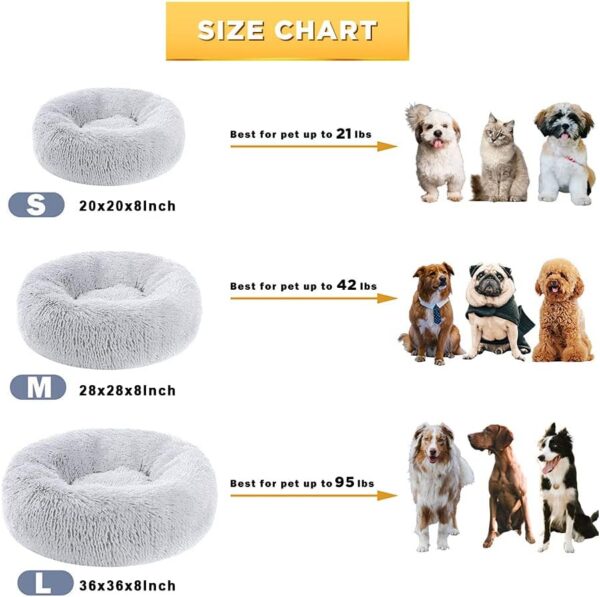 Washable Anti-Slip Donut Dog Bed – Calming & Cozy - Image 2