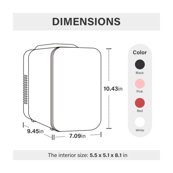4L Mini Fridge – Portable Cooler & Warmer for Skincare, Drinks & Food - Image 2
