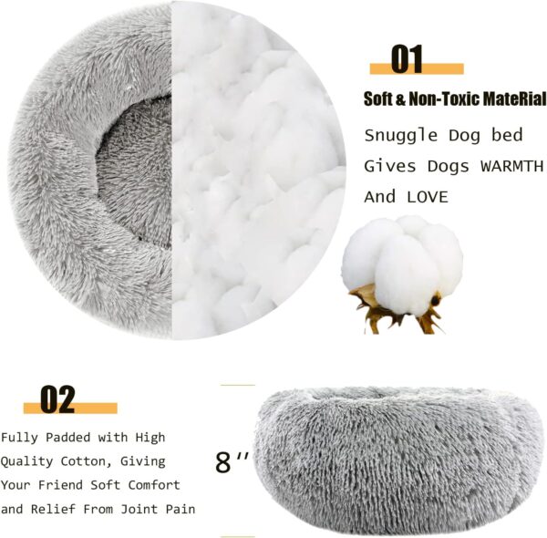 Washable Anti-Slip Donut Dog Bed – Calming & Cozy - Image 3