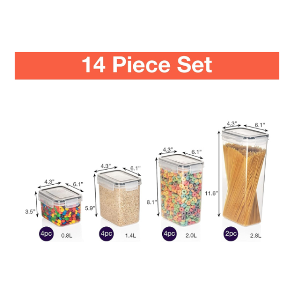 14-Pack Airtight Food Storage Containers with Lids - Image 3