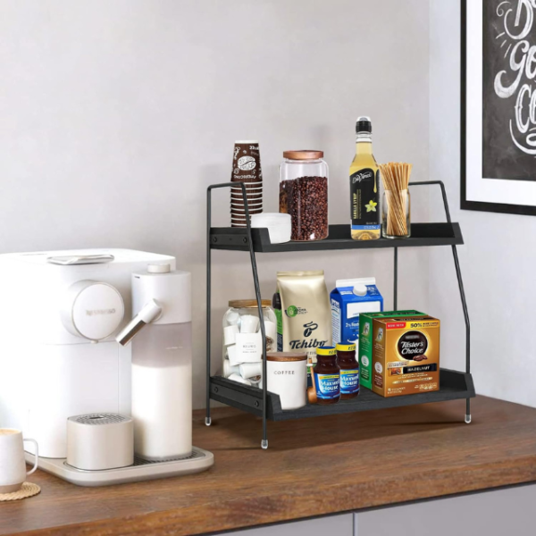 Black Coffee Bar Accessories Organizer - Image 3